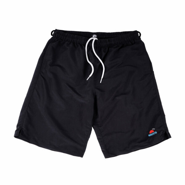 MAGENTA-SUNSET NYLON SHORTS BLACK