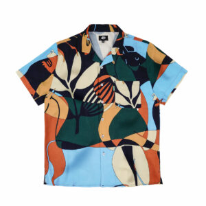 MAGENTA-WILD HORSES SUMMER SHIRT