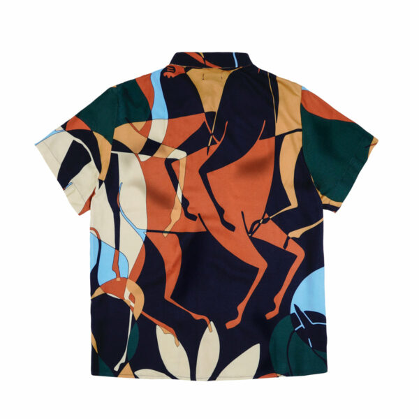 MAGENTA-WILD HORSES SUMMER SHIRT