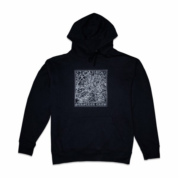 STROLLER CREW &#8211; ATH MAP HOODIE BLACK/SILVER