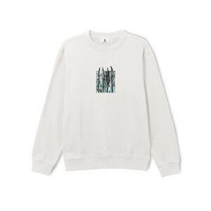POETIC COLLECTIVE - THREE STRIPES CREWNECK IVORY