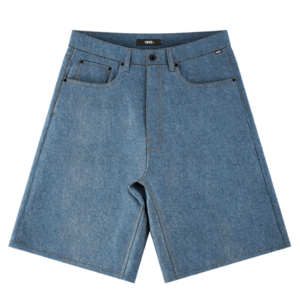 VANS - CHECK 5 BAGGY DENIM SHORTS STONEWASH BLUE