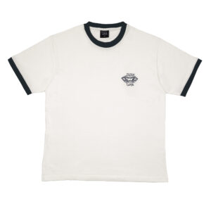 SCREW LOOSE - RINGER T-SHIRT OFF WHITE/NAVY